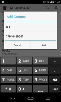 SIM Contacts Manager android App screenshot 1